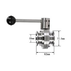 Van Bướm Vi Sinh Tháo Lắp Nhanh Ren Tùy Chỉnh Inox 304