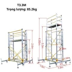 Giàn Giáo Xây Dựng Di Động Bằng Hợp Kim Nhôm Có Bánh Xe, Nâng Hạ Linh Hoạt