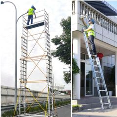 Giàn Giáo Xây Dựng Di Động Bằng Hợp Kim Nhôm Có Bánh Xe, Nâng Hạ Linh Hoạt