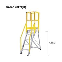Thang Nhôm Bệ Đứng Có Tay Vịn Có Thể Gấp Gọn Tải Trọng 150kg