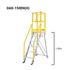 Thang Nhôm Bệ Đứng Có Tay Vịn Có Thể Gấp Gọn Tải Trọng 150kg