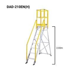 Thang Nhôm Bệ Đứng Có Tay Vịn Có Thể Gấp Gọn Tải Trọng 150kg