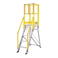 Thang Nhôm Bệ Đứng Có Tay Vịn Có Thể Gấp Gọn Tải Trọng 150kg