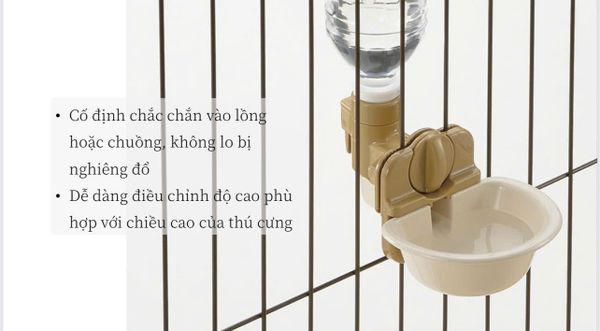  Khay đựng nước gắn chuồng size M Richell 
