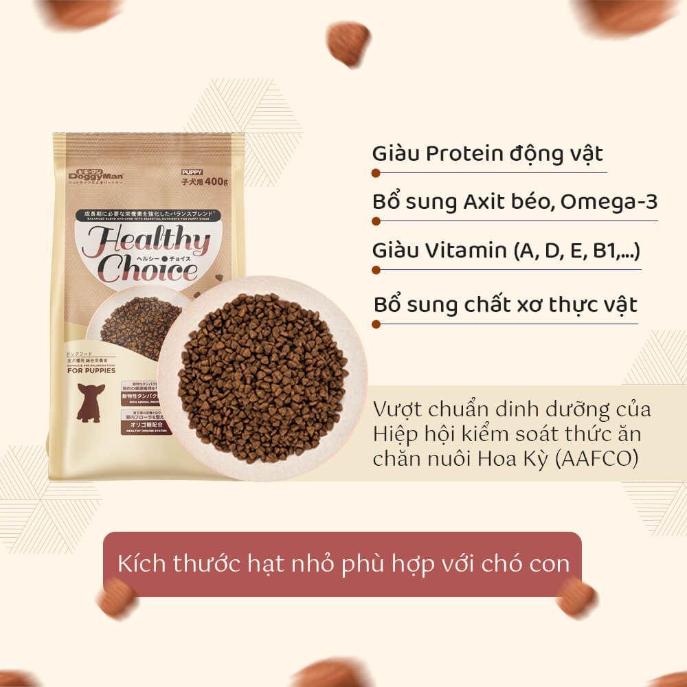  Thức ăn hạt Healthy Choice dành cho chó con 400g 