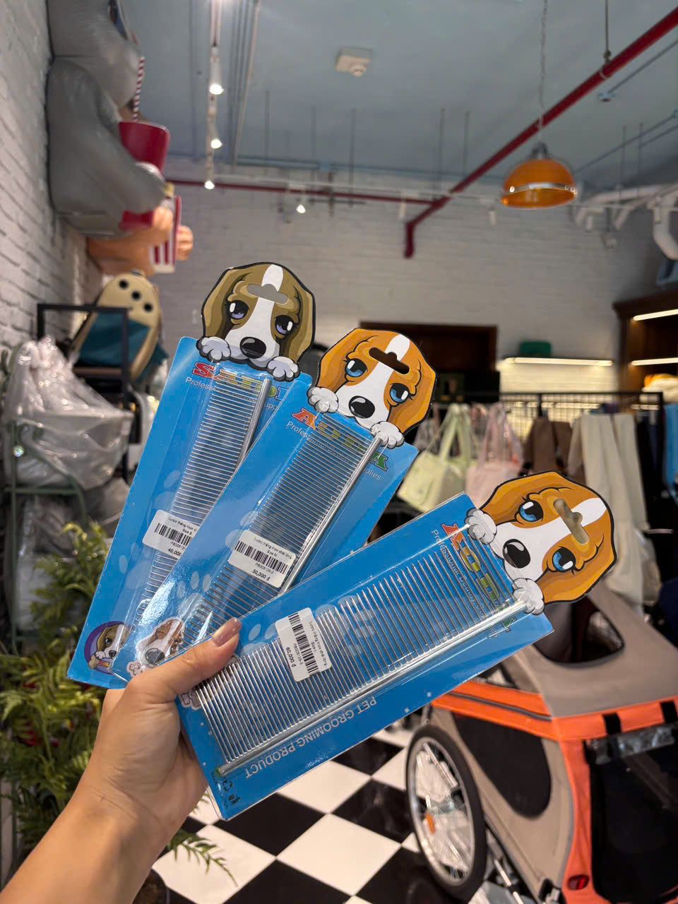  Lược thẳng Inox chải lông thú cưng 