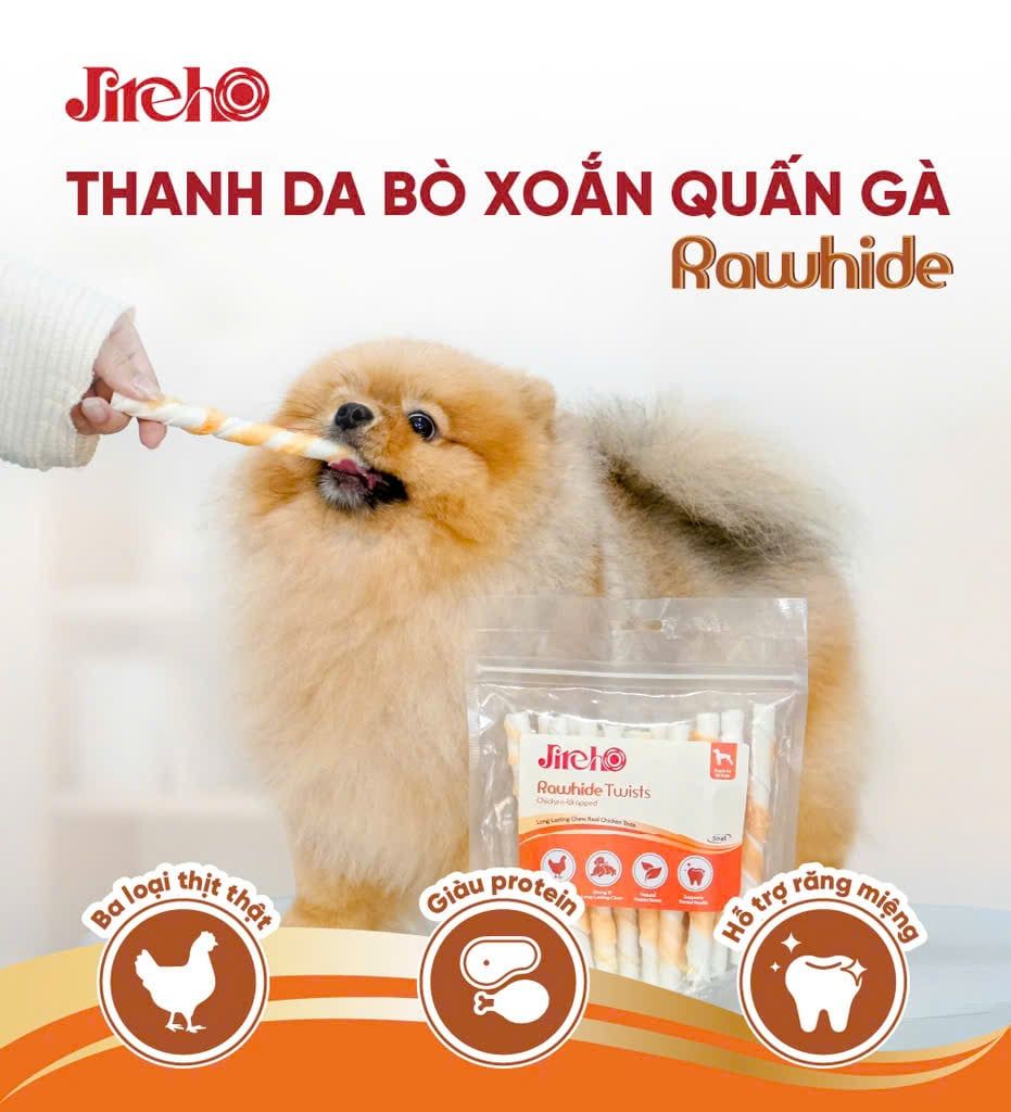  Thanh da bò xoắn quấn gà JirehO 