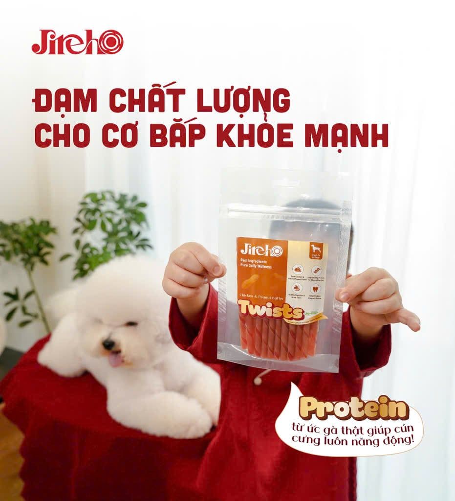  Que xoắn Thịt gà & Bơ đậu phộng JirehO 