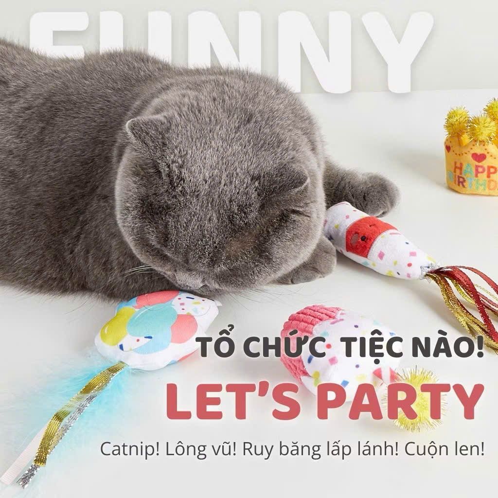  Đồ chơi bánh sinh nhật cho mèo Fofos 