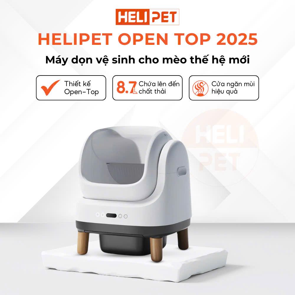  Máy dọn vệ sinh mèo HeLiPet Open Top 