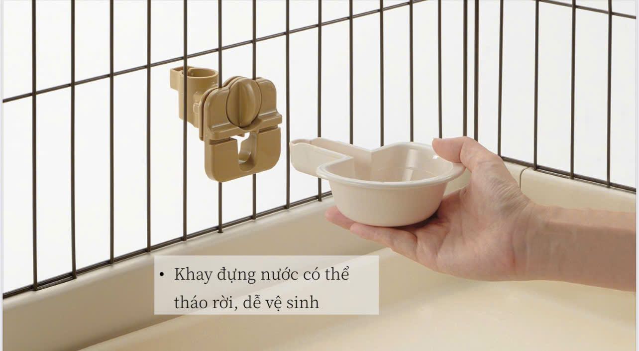  Khay đựng nước gắn chuồng size M Richell 