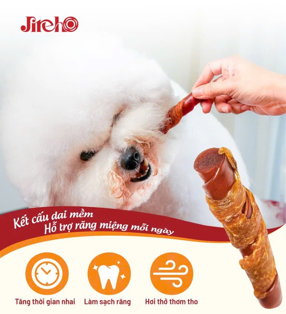  Que xoắn nhân thịt heo quấn gà JirehO 