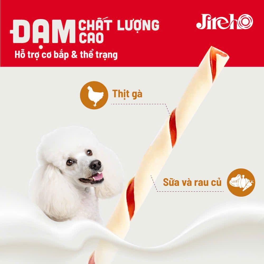  Que xoắn Thịt gà & Sữa JirehO 