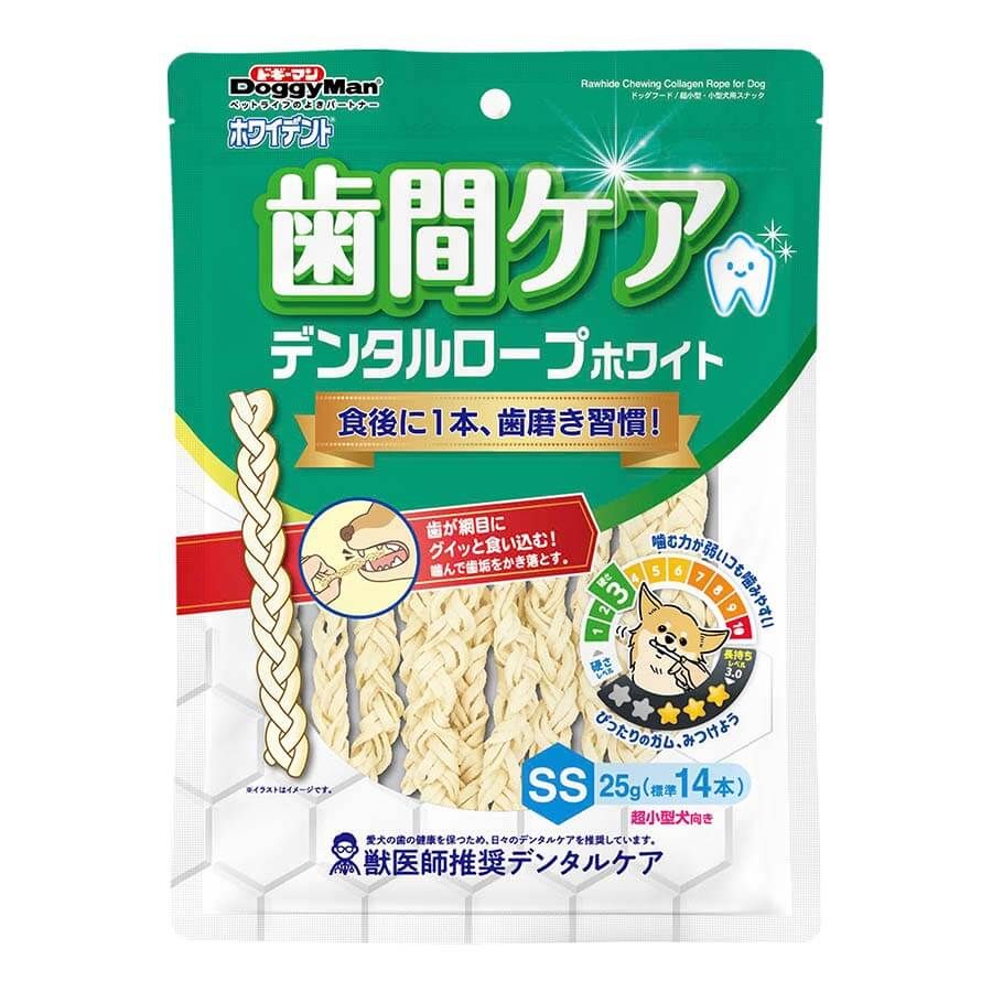  Que bện da bò sạch răng 14 cây DoggyMan 