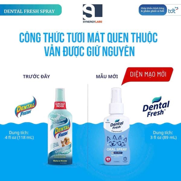  Xịt thơm miệng cho chó mèo Dental Fresh Spray 