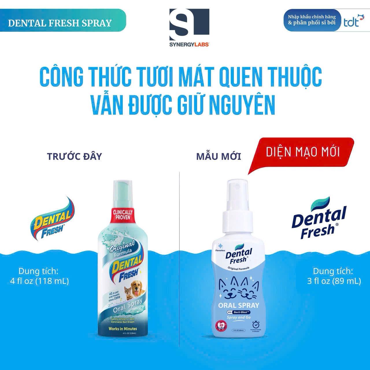  Xịt thơm miệng cho chó mèo Dental Fresh Spray 