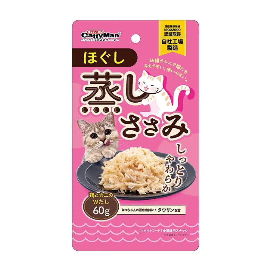  Ức gà hấp xé nhỏ Cattyman 60G 