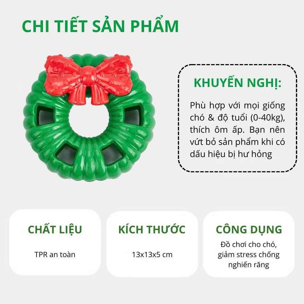  Đồ chơi vòng giáng sinh cho cún 