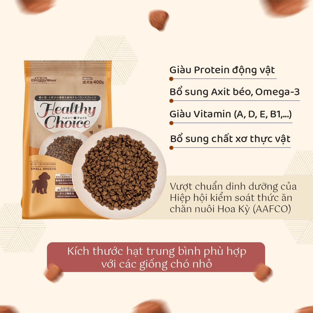  Thức ăn hạt Healthy Choice dành cho chó trưởng thành giống nhỏ 400g 