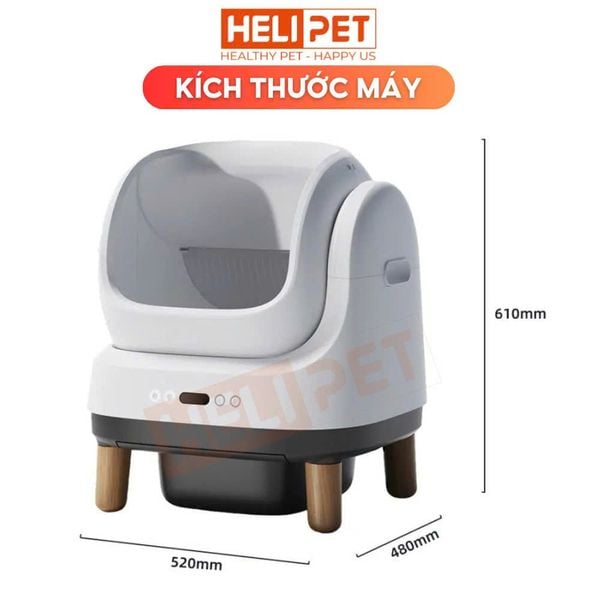  Máy dọn vệ sinh mèo HeLiPet Open Top 