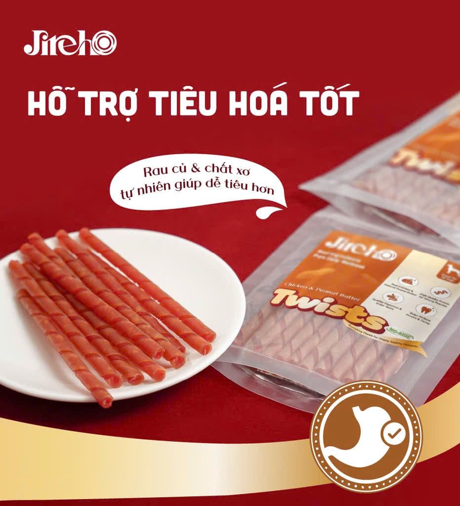  Que xoắn Thịt gà & Bơ đậu phộng JirehO 