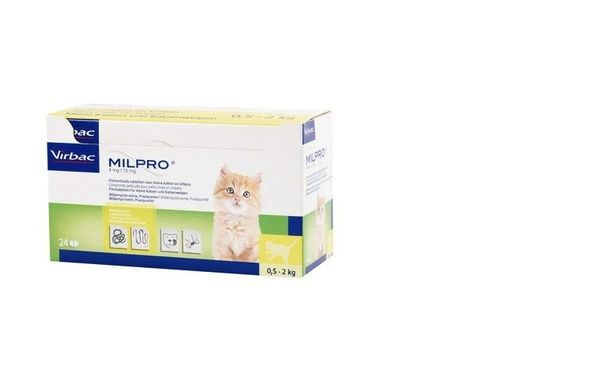  Thuốc tẩy giun Milpro cho mèo từ 0.5-2KG 