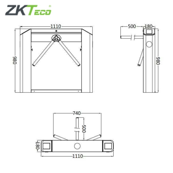 Cổng Xay 3 Càng Zkteco TS2000 Pro