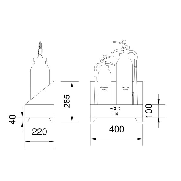 Kệ Để Bình Chữa Cháy