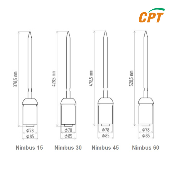 Kim Thu Sét CIRPROTEC Nimbus 15 RP = 51m