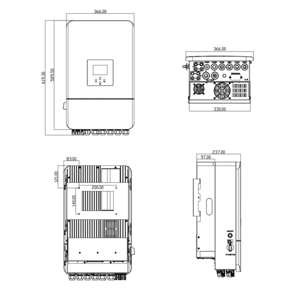 Inverter Hybrid Deye 8KW 1 Pha SUN-8K-SG05LP1-EU-SM2