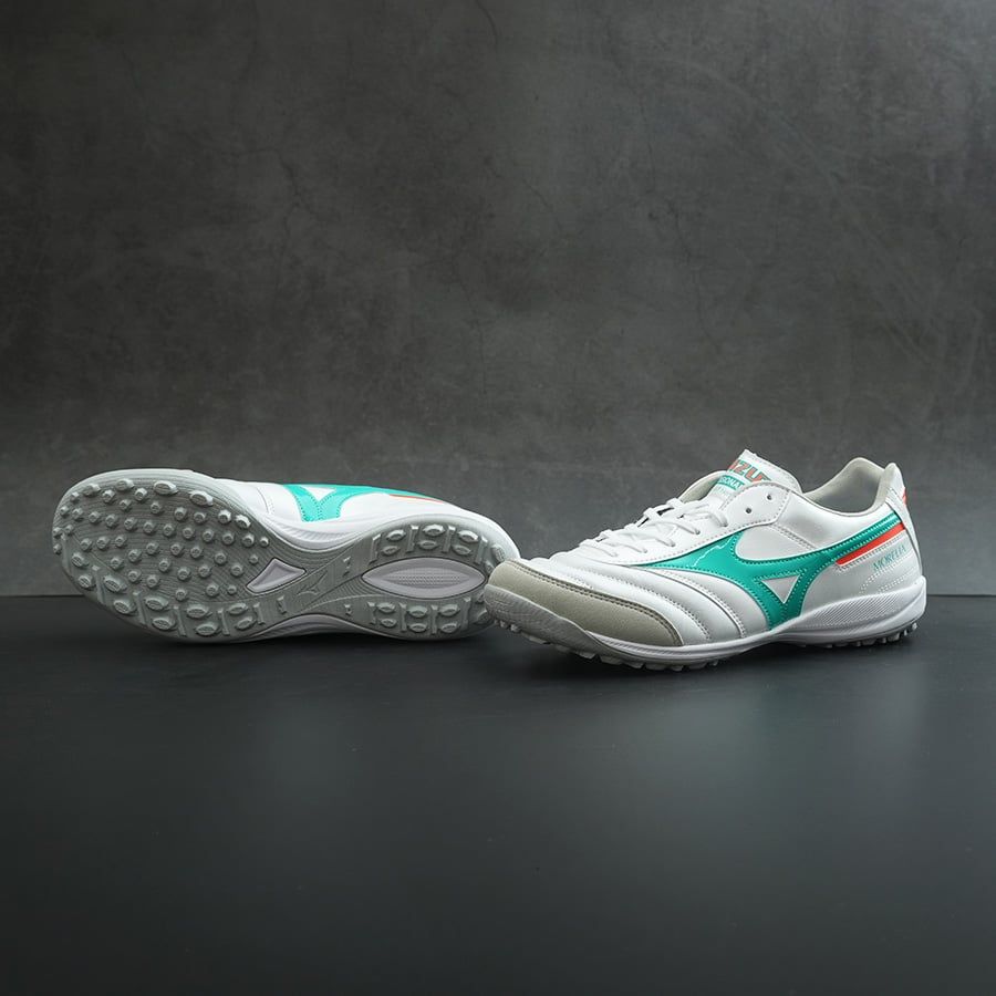MIZUNO MORELIA SALA ELITE TF - Q1GB261235 - TRẮNG/XANH/CAM