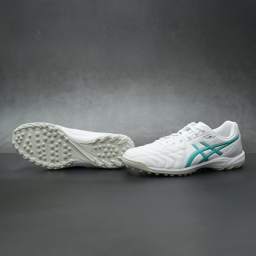 ASICS CALCETTO K LEATHER WD 9 TF - 1113A048-103 - TRẮNG/XANH LÁ