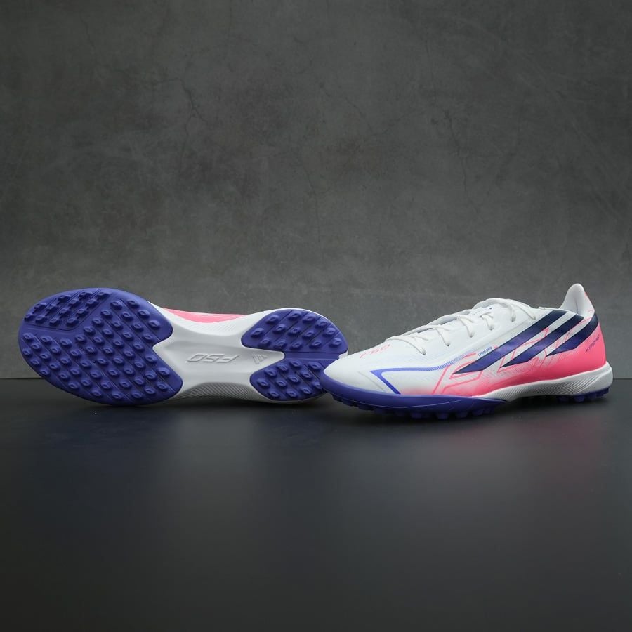 ADIDAS F50 HYPERFAST LEAGUE TF - KJ3434 - TRẮNG/HỒNG/TÍM