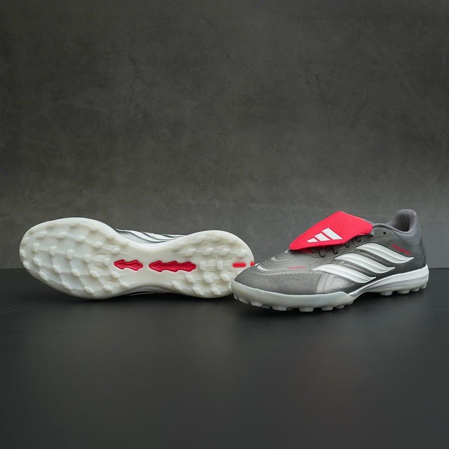 ADIDAS PREDATOR PRO LƯỠI GÀ LẬT TF - JR7864 - XÁM BẠC/ĐỎ