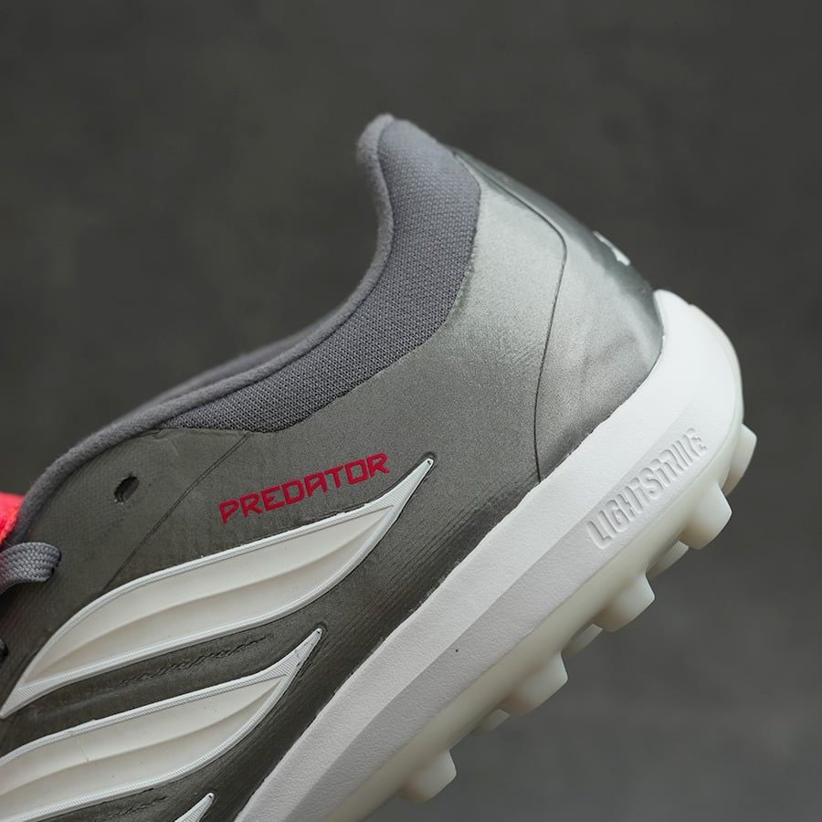 ADIDAS PREDATOR PRO LƯỠI GÀ LẬT TF - JR7864 - XÁM BẠC/ĐỎ