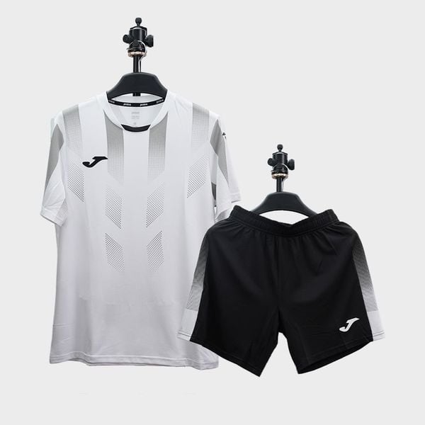 BỘ QUẦN ÁO BÓNG ĐÁ JOMA - 3115FPB003-A26 - TRẮNG/XÁM/ĐEN