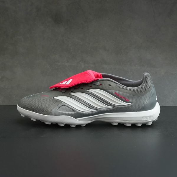 ADIDAS PREDATOR 26 LEAGUE LƯỠI GÀ GẬP TF - JR7875 - XÁM BẠC/ĐỎ