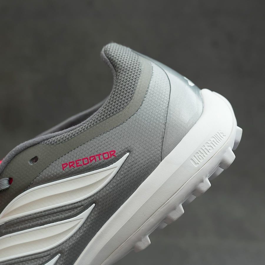 ADIDAS PREDATOR 26 LEAGUE LƯỠI GÀ GẬP TF - JR7875 - XÁM BẠC/ĐỎ