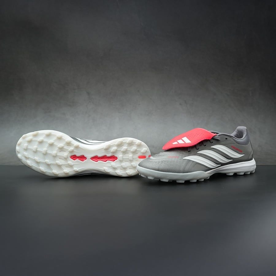 ADIDAS PREDATOR PRO LƯỠI GÀ LẬT TF - JR7864 - XÁM BẠC/ĐỎ