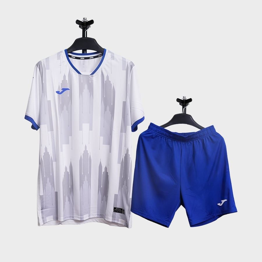 BỘ QUẦN ÁO BÓNG ĐÁ JOMA - 3145FPB106-A28 - TRẮNG/XÁM/XANH