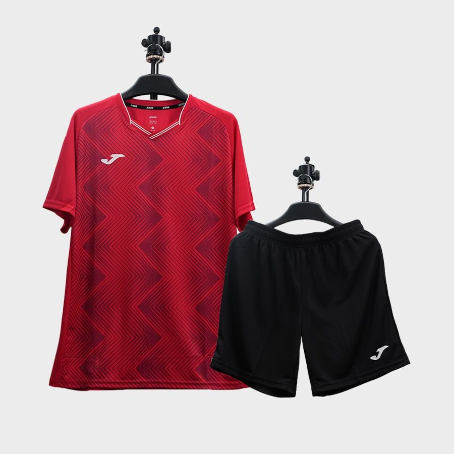 BỘ QUẦN ÁO BÓNG ĐÁ JOMA - 3136FPB124-070 - ĐỎ/ĐEN/TRẮNG