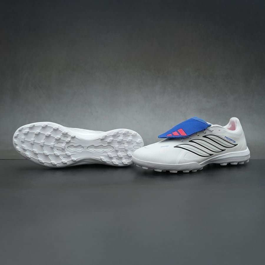 ADIDAS PREDATOR 26 LEAGUE LƯỠI GÀ LẬT TF - JS4853 - TRẮNG/XANH