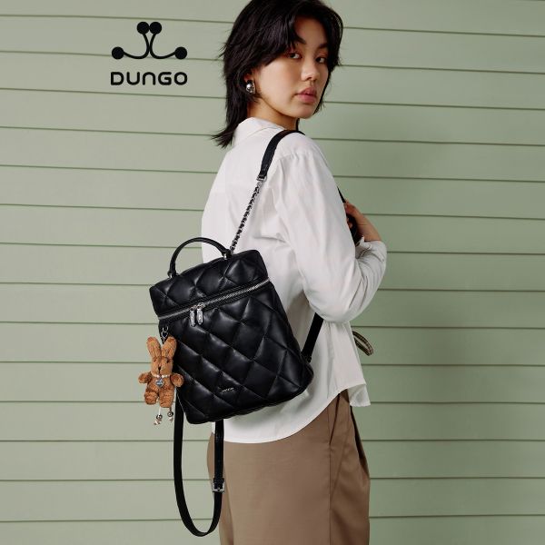  Balo Da 11 Inch Charm Thỏ JU173119-01 Đen 