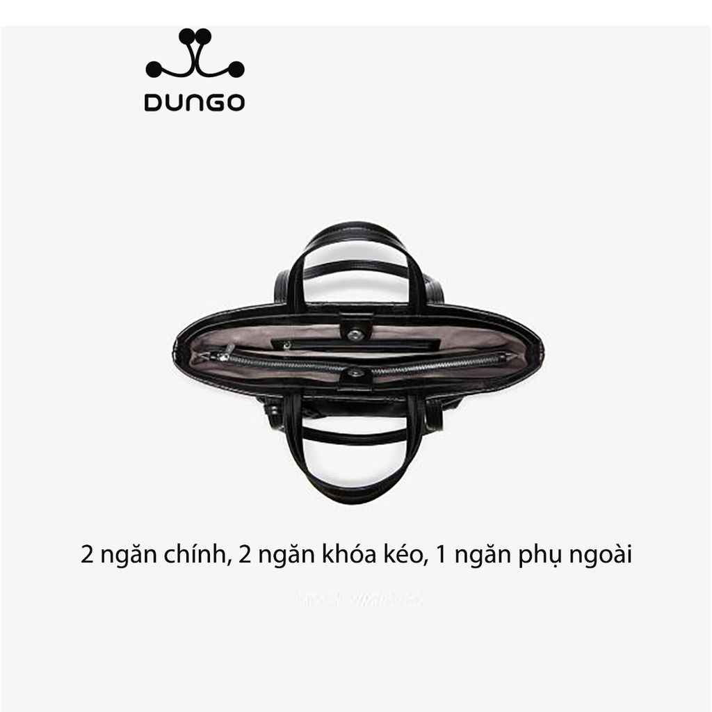 Túi Tote 14inch Nucelle NU1172204-01 Da Mềm Đen