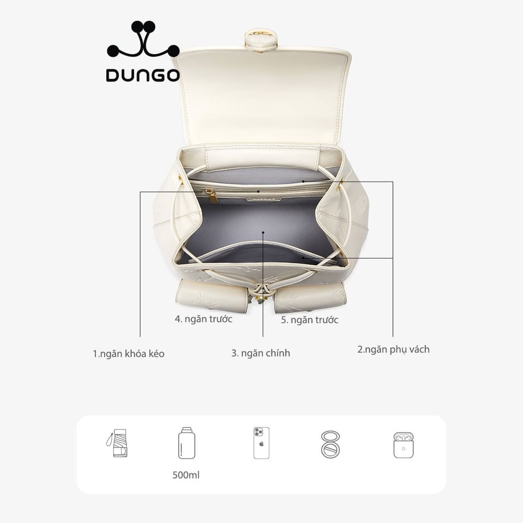 Balo Da Nucelle Unicorn NU1172239-48 Trắng