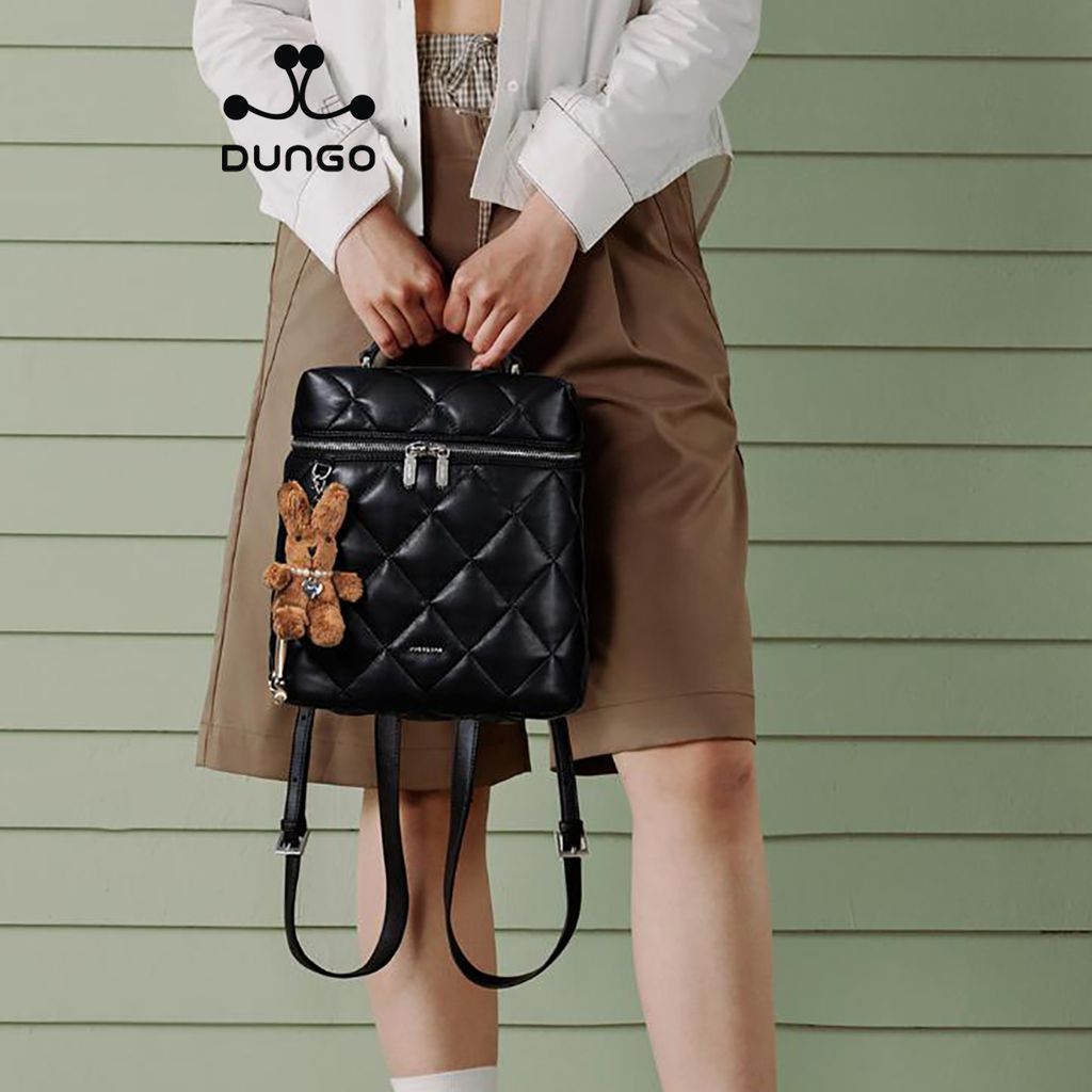 Balo Da 11 Inch Charm Thỏ JU173119-01 Đen