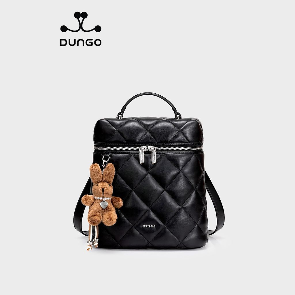 Balo Da 11 Inch Charm Thỏ JU173119-01 Đen