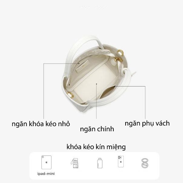 Túi Xách Charm Ngựa Kem NU1172241-48
