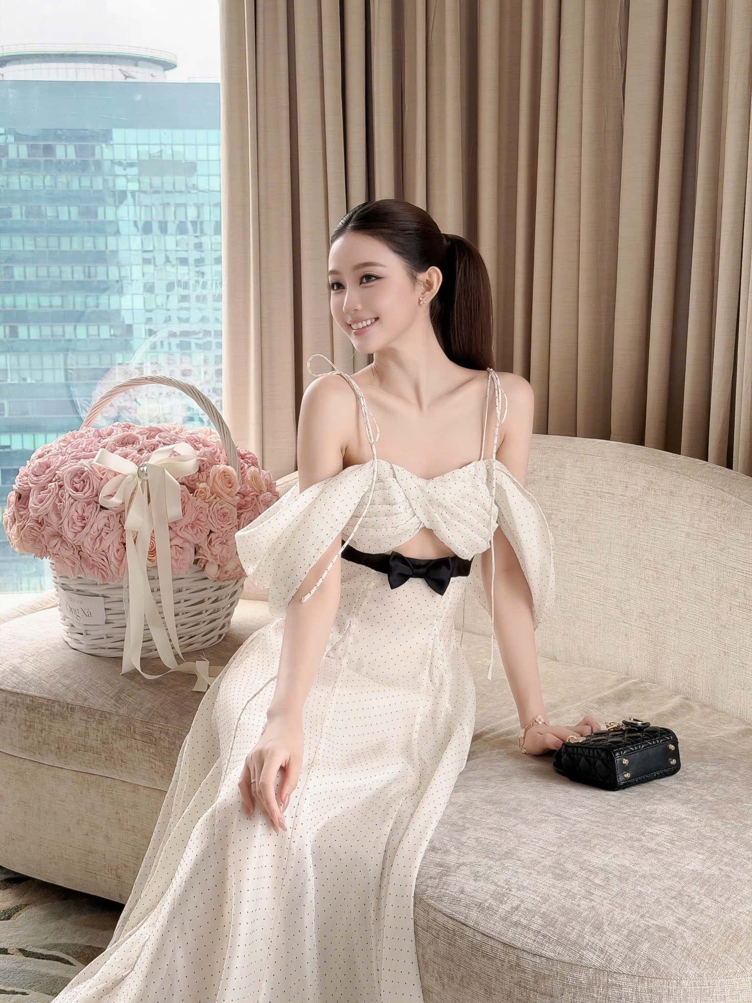 เดรส BI KHOEC โบว์ อก