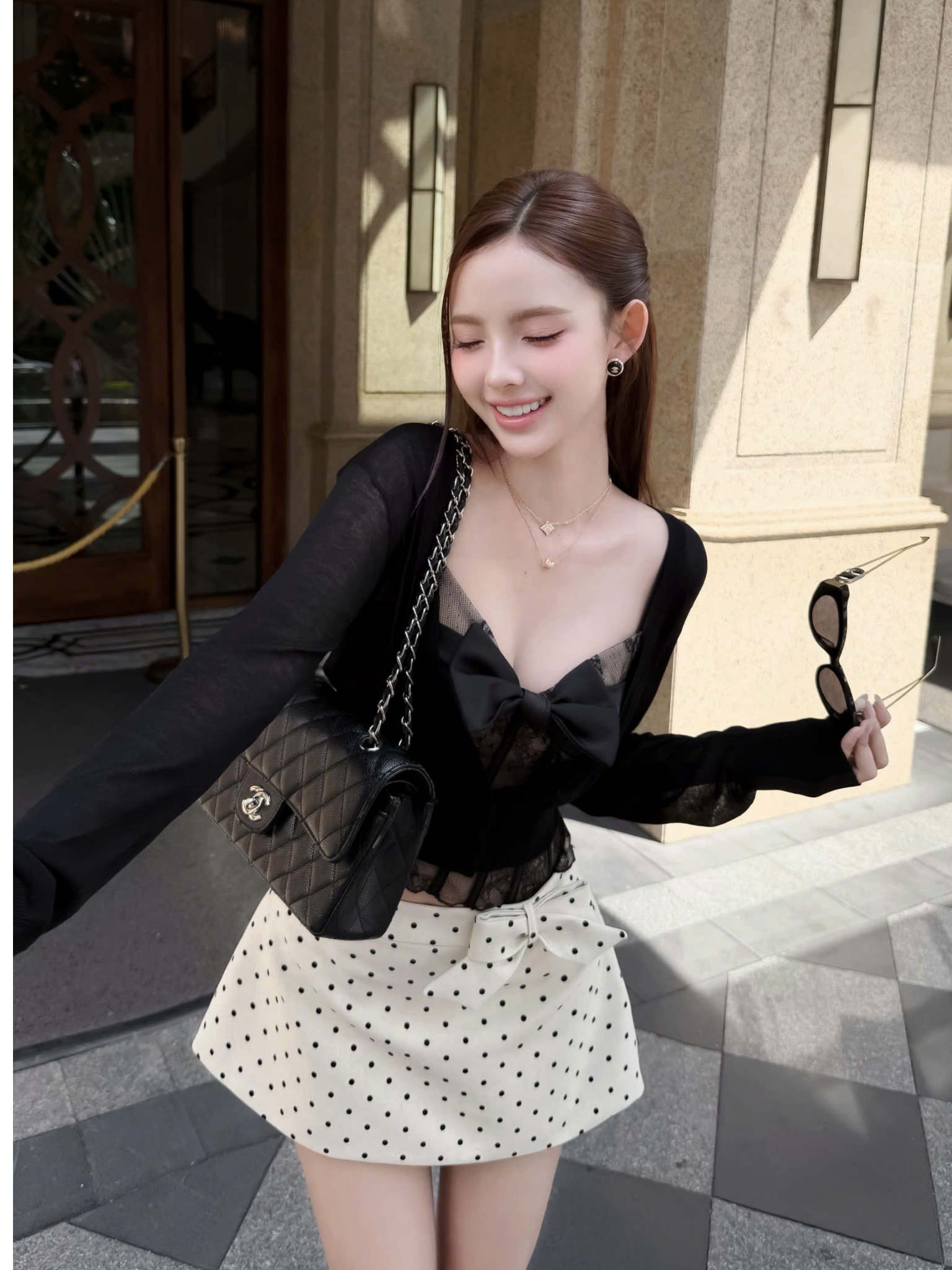 กระโปรง ทรง A MIX โบว์